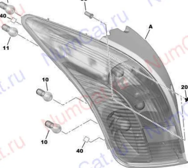 Lanterna traseira esquerda LLG062 Magneti Marelli