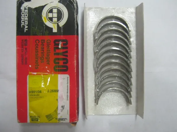 Folhas inseridas principais de cambota, kit, 1ª reparação ( + 0,25) H9816025MM Glyco