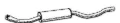 Silenciador, parte central Audi 80 81, 85