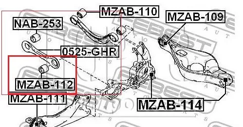 Bloco silencioso da barra Panhard (de suspensão traseira) AAMMA1041 Tenacity