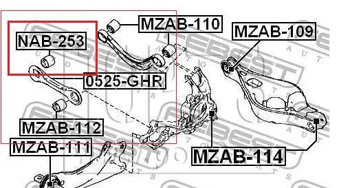 Bloco silencioso da barra Panhard (de suspensão traseira) AAMMA1037 Tenacity