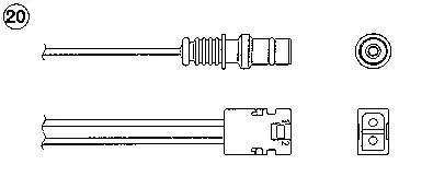 Sonda lambda, sensor de oxigênio até o catalisador 1872 NGK