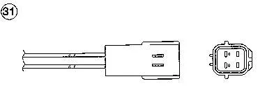Sonda lambda, sensor de oxigênio até o catalisador 0K30A18861 Hyundai/Kia