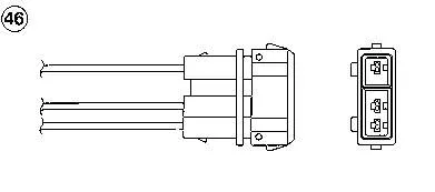 Sonda lambda, sensor de oxigênio até o catalisador 0215 NGK