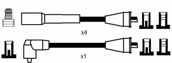 Fios de alta voltagem, kit 791 NGK