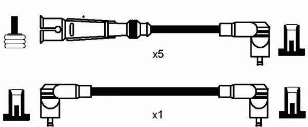 Fios de alta voltagem, kit 986356340 Bosch