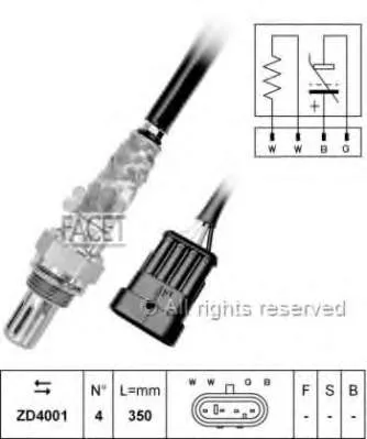 Sonda lambda, sensor de oxigênio até o catalisador 46529385 Fiat/Alfa/Lancia