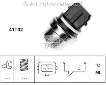 Sensor de temperatura do fluido de esfriamento (de ativação de ventilador do radiador) 111396466 Hans Pries (Topran)