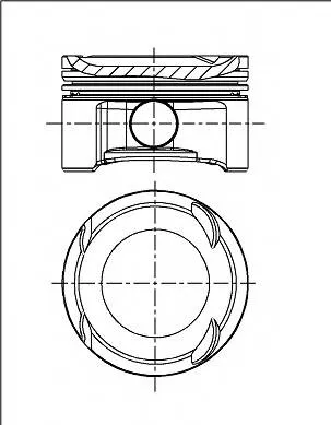 Pistão do kit para 1 cilindro, STD 0157600 Mahle Original