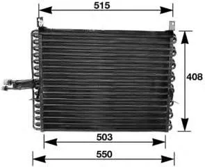 Radiador de aparelho de ar condicionado 8FC351035751 HELLA