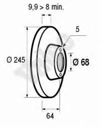 Disco do freio traseiro RD2625DF2651 Rider