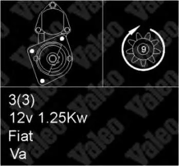 Motor de arranco 433278 VALEO