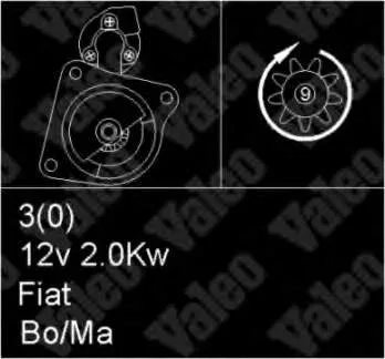 Motor de arranco 4448694 Fiat/Alfa/Lancia