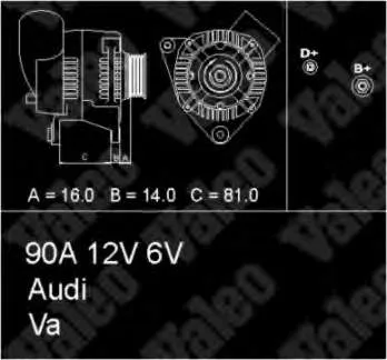 Gerador Audi A6 4B2, 4B4