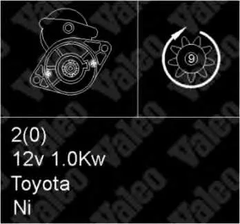 Motor de arranco 2810072010 Toyota