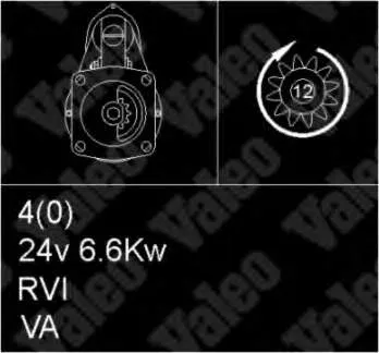 Motor de arranco 455688 VALEO