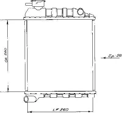 Radiador de esfriamento de motor 324408A1 Polcar