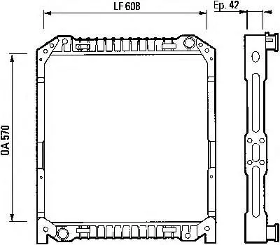 Radiador de esfriamento de motor 730380 VALEO