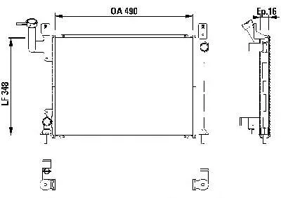 Radiador de esfriamento de motor Nissan Sunny II
