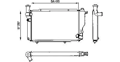 Radiador de esfriamento de motor 730534 VALEO