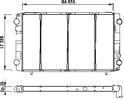 Radiador de esfriamento de motor 730944 VALEO