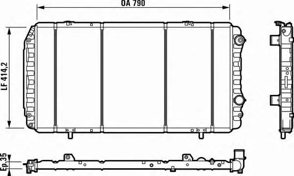 Radiador de esfriamento de motor Peugeot Boxer 1 230L