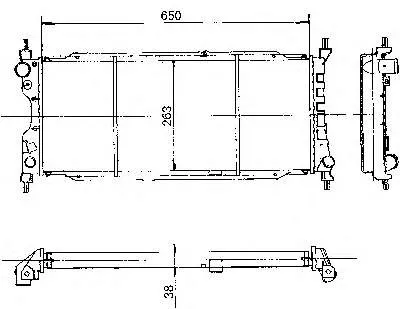 Radiador de esfriamento de motor 731179 VALEO