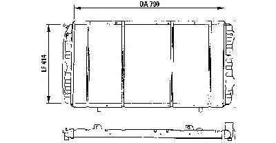 Radiador de esfriamento de motor Peugeot Boxer 1 230L