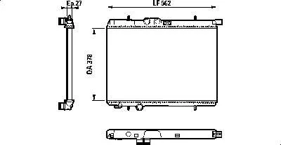 Radiador de esfriamento de motor 1330Y6 Peugeot/Citroen