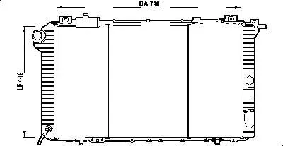 Radiador de esfriamento de motor 732589 VALEO