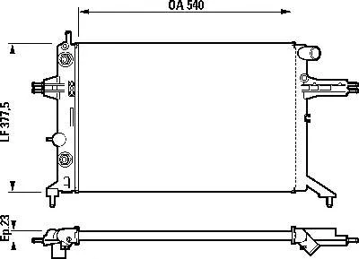 Radiador de esfriamento de motor 9202493 General Motors