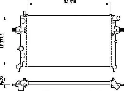 Radiador de esfriamento de motor BM970 Magneti Marelli