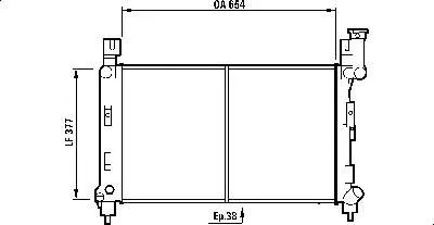 Radiador de esfriamento de motor 60996A Nissens