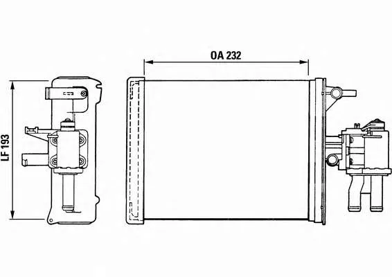 Radiador de forno (de aquecedor) 7619387 Fiat/Alfa/Lancia