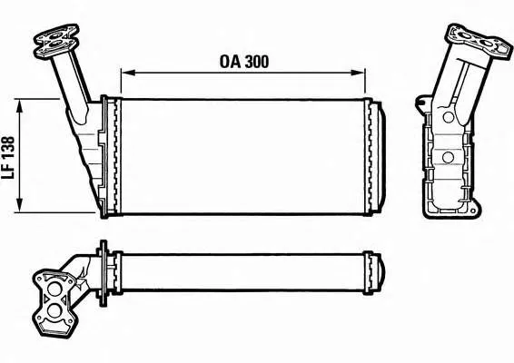 Radiador de forno (de aquecedor) Citroen BX XB