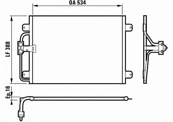 Radiador de aparelho de ar condicionado Renault Megane JA0, JA1