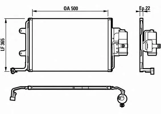Radiador de aparelho de ar condicionado 817244 VALEO