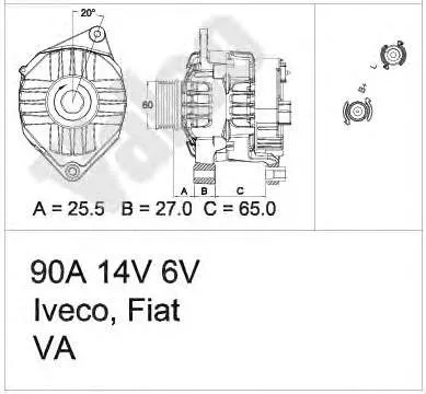Gerador 504033459 Fiat/Alfa/Lancia