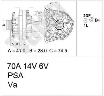 Gerador 5702C8 Peugeot/Citroen