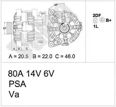 Gerador TG9B043 VALEO