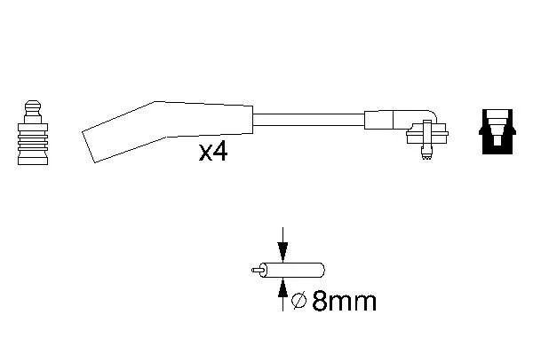Fios de alta voltagem, kit 639 NGK