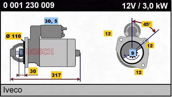 Motor de arranco 4807376 Fiat/Alfa/Lancia