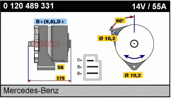 Gerador 0120489331 Bosch