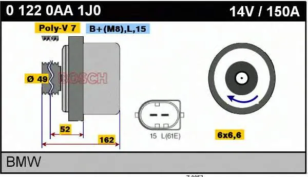 Gerador 01220AA1J0 Bosch