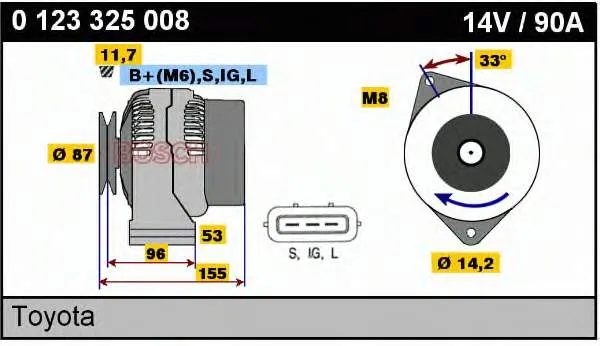 Gerador 0123325008 Bosch