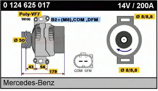 Gerador 0124625017 Bosch