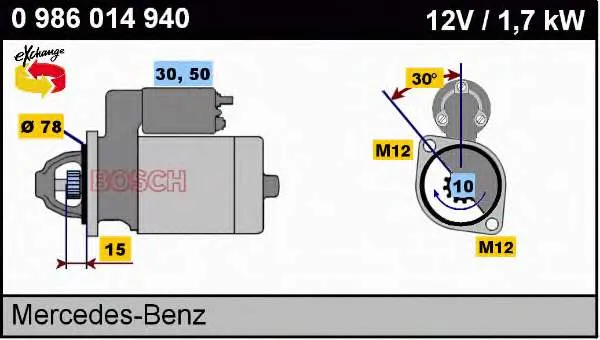 Motor de arranco Tesla TT15485 preço, a partir de