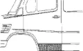 Parte de reparação da porta dianteira Mercedes Bus 207-310 601