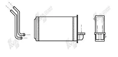Radiador de forno (de aquecedor) Peugeot 205 1 741A, C