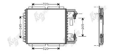 Radiador de aparelho de ar condicionado 43005187 VAN Wezel